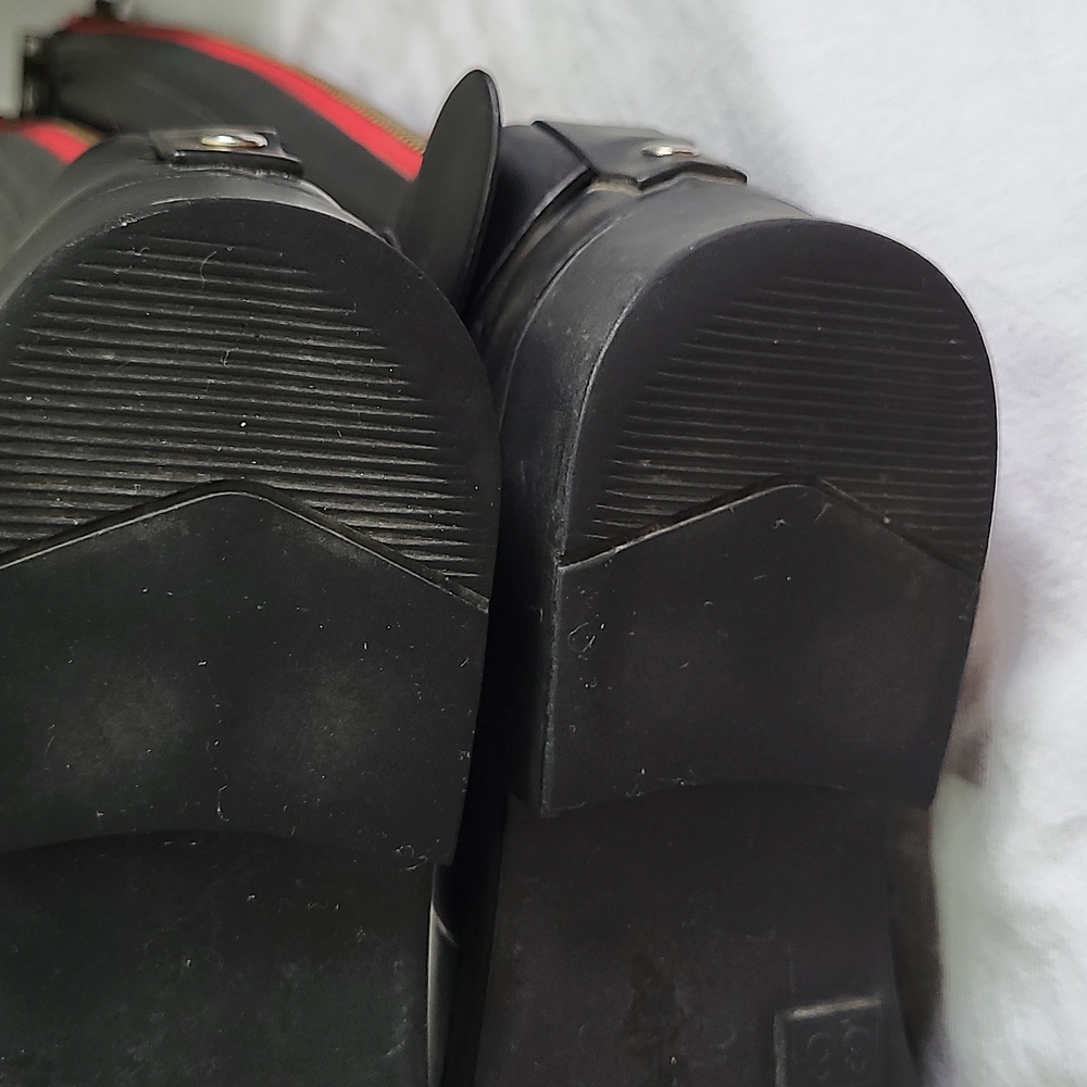 Pajar Moto Style Black Slip On Rain Boots Sz 5½ - Picture 13 of 15